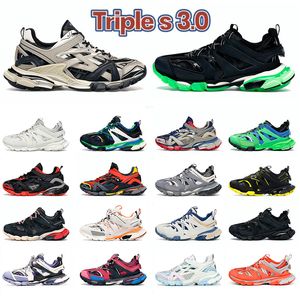 OG Paris Original Triple S Track 3.0 Designer Sapatos Casuais Gelo Branco Laranja Preto Homens Mulheres Sapatilhas Treinador Limão Vermelho Metálico Sivler Treinadores de Marca de Luxo Jogging