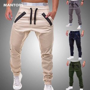 Pantaloni cargo Uomo Pantaloni sportivi Palestre Fitness Solido Uomo Harem Pantaloni Pantaloni 2021 Mens Pantaloni multi-tasca Streetwear Drop Shipping Y0927