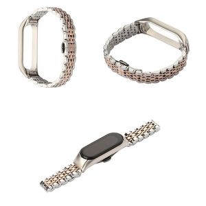 Stainless Steel Wristbands Metal Strap For Xiaomi Mi Band 6 5 Bracelet Miband 4 3 Replacement Business Watchband Smart Accessories