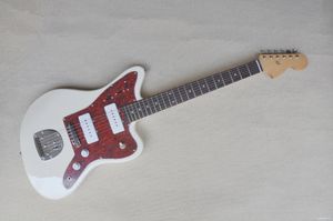 White body Electric Guitar with Rosewood Fretboard,Red pearl pickguard,Chrome hardware,Provide customized services