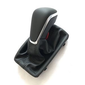 Black Gear Shift Knob med läder Boot Gaiter LHD på Auto Trans Endast för ny A7 A6 PA Style C7