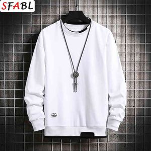 Sfabl Est Fashion Imprimir Sweatshirt Homens High Street Hoodies Mens Retalhos Harajuku Suplemento Homens Tops Streetwear Masculino 210728