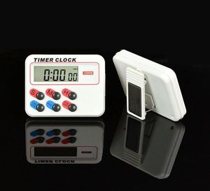 Timer Timer da cucina digitale Ampio display LCD Allarme forte Orologio conto alla rovescia 12/24 ore Funzione di memoria con supporto e supporto magnetico