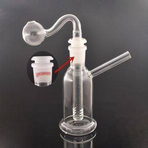 Mini Dab Rig Clear Grosso Grosso Bongs Hookahs Inline PERC Água Tubos 14mm Masculino Joint Petróleo Plataforme pequeno bongo com tigela de óleo