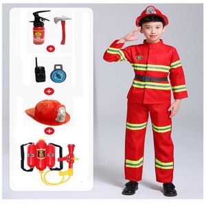 Halloween-Kostüm für Kinder, Feuerwehrmann-Uniform, Kinder, Sam, Cosplay, Feuerwehrmann, Rollenspiel, ausgefallene Kleidung, Jungen-Party