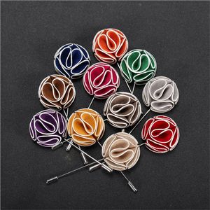 Szpilki, Broszki Moda Moda Hurtownie Broszka 5 sztuk / partia Kwiaty Corsage Kwiaty Mężczyźni Lapel Pin do garniturów z pudełkiem