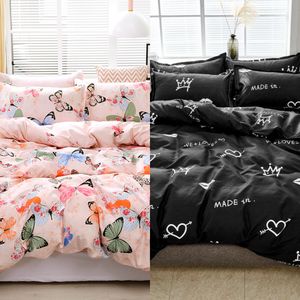 Solstizio Tessili per la casa Ciano Cute Cat Kitty Copripiumino Federa Lenzuolo Ragazzo Kid Teen Girl Biancheria da letto Set King Queen Twin C0223