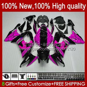 Motorcycle Body For KAWASAKI NINJA ZX Pink Black 10R ZX10 10 R 1000 CC ZX10R 08 09 10 Bodywork 56No.159 ZX1000 C 1000CC ZX-10R 2008 2009 2010 ZX1000C 2008-2010 Fairing