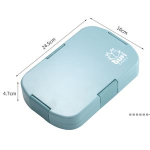 NEW2 eller 1 st Lunchkasse för barn Food Safe Fack Design Portable Containers School Vattentäta Förvaringslådor Mikrovågsugn RRD11481