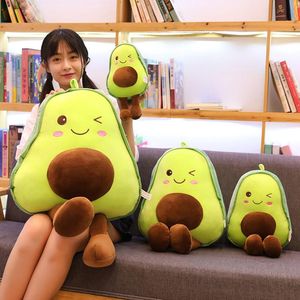 Högkvalitativ 30-85cm Avokado Plush Leksaker Söt Pillowcushion Kawaii Frukt Fylld Doll Toy för Barn Kasta Kudde Födelsedagspresent