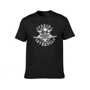 メンズ Tシャツ Avenged Sevenfold ロゴ Tシャツおかしいメンズ Tシャツカジュアルトップス綿ヒップホップ半袖 Tシャツトレーナー服