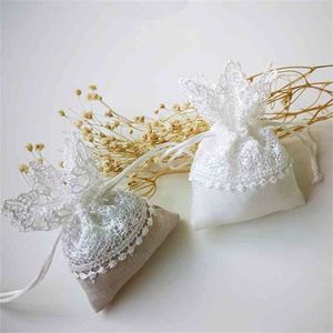 Wholesale white lace gift bags for sale - Group buy 30pcs Lace Jewelry Gift Bag White Beige Drawstring for Home Holiday Party DIY Decoration Wedding Candy Dragees Packaging