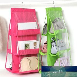 6 Taschen, zusammenklappbare Hängetasche, 3 Schichten, doppelseitige Regaltasche, Handtaschentasche, Tür-Organizer, diverse Aufbewahrungsbügel, Schrank-Aufhänger