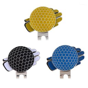 Golf-Trainingshilfen, kreatives Handschuhmuster aus Edelstahl, magnetischer Hutclip mit magnetischem Golfballmarker, tolles Geschenk für Golfer, innovatives Design