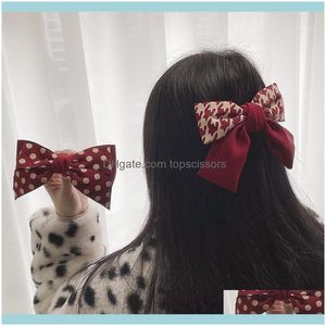 Ferramentas de Aessórios ProductsWomen Meninas Elegante Retro Splicing Bow Oranement Cabelo Clipes Linda Adorável Doce Barrettes Hairpins Feminino Aessórios1