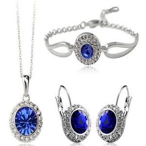 Jewelry Sets Luxury designer Bracelet Gold Silver Color Bridal Necklace Earrings Wedding Crystal Sieraden Women Fashion Rhinestone Jewellery