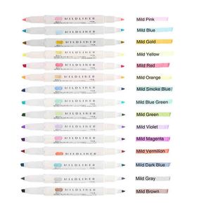 Highlighters Original Zebra Mildliner Highlighter Dual Liner Maker Pen Japanska Milda
