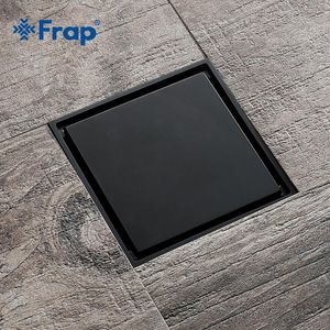 Другие туалетные принадлежности для ванны FRAP TILE Вставьте квадратный этаж сливной ванная комната невидимы 10см * 10см анти-запах черный ретро душ Y38093