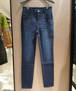 Same the Brand in the Mall Autumn and Wter 2021 Blue Plush Small Foot Ne Pot Jeans Women's 5100241