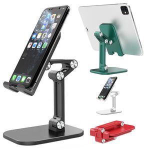 Folding Desktop Phone Standard Holder Universal Support Mobile Adjustable Angles CellPhone Holders Aluminum Smartphones Tablets Stand