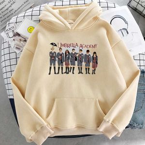 O Guarda-chuva Academy Hoodie Mulheres Kawaii Harajuku Inverno Hoodies Sudadarte Streetwear Diego Cha-Cha Graphets Com Capuz Y0820