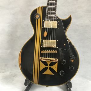 Vendas diretas da fábrica de alta qualidade personalizada guitarra elétrica assinatura do vintage do velho eletrectguitar acessórios de ouro Freeshipping