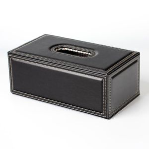 Tissue Boxes & Napkins Luxury Storage Box Leather Multifunction Organization Black Modern For Table Servilletero Kitchen