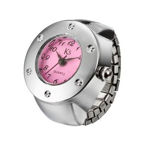 Горячая продажа стальной группы Simple Ring Watch Fashion Quartz Mens and Womens Jewelry Finger Pingrens Watchs KS Direct Whtolesale 20 -мм циферблат.
