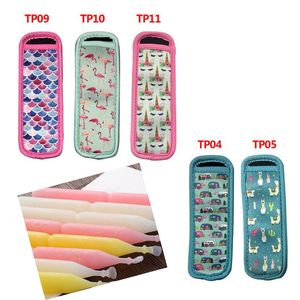 100pcs/lot 16 Styles Popsicle Holder Freezer Icy Pole Ice Lolly Sleeve Protector for Ice Cream Tools for Party Supply Ice Tool