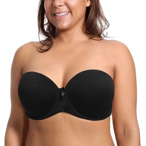 Sexy Push-Up-BH Große Brustgröße Bralette Unterwäsche Frauen Silikon Trägerlose Dessous Hochzeit A B C D E F 70 75 80 85 90 95 210728