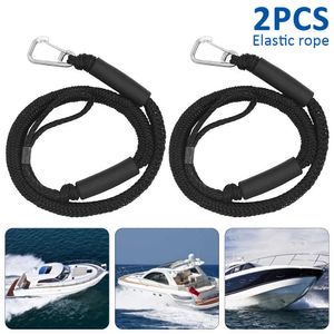 2 PCs Bungee Dock Line Boot Bungee Kordnabel Stoßdocking absorbierender Moorseile Boot Anker Line Dock Seil PwC 4-5,5 Fuß dehnbar