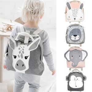 Children Backpack Toddler Kids School Bag For Baby Cute bag boy girl light Rabbit Butterfly lion 211025