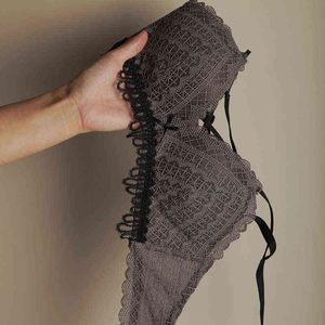 Nxy Sexy Setlingerie Женская маленькая грудь, собранная без стального кольца Регулируемая грудь закрывает бюстгальтер сексуальное кружевное лето тонкий набор 1129