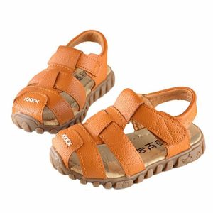 Wholesale pu boys sandal new shoes for sale - Group buy Summer Hard Sole New Pu Baby Shoes High Quality Children Anti slip Soft Bottom Kids Boys Girl Beach Sandals Q0629