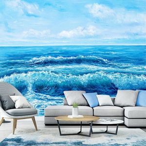 Wallpapers 3D Chinese TV Background Wall Mural Modern Simple Film And Television Living Room Elk Decorative Wallpaper Papel DE Parede