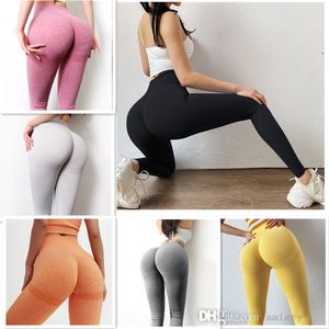 Damen-Leggings, nahtlos gestrickt, Hüftverformung, Feuchtigkeitsaufnahme und Schweiß, Yoga-Hose, Übungs-Fitness-Hose, 16 Farben