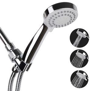 Universal Shower Head Set Handheld Adjustable High Pressure Water Heads with Hose Silver Showers Water Saving Showerhead X0705 on Sale