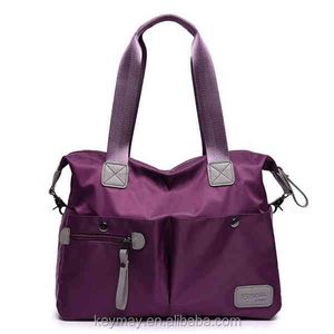 Fashion Ladi Bags Handbag Nylon Shoulder Bag Purple Multi Pocket Women Handbags Lady Handbag