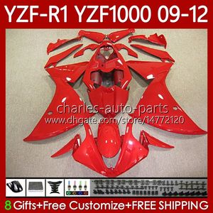 Yamaha R1 Carenados 11 al por mayor-PAQUEMAS OEM PARA YAMAHA YZF R1 YZF R1 CC YZF1000 YZFR1 Carrocería NO YZF R CC YZF Moto Kit de cuerpo brillante Rojo