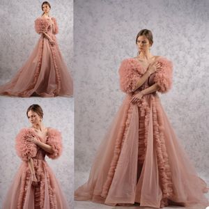 2021 New Evening Dresses 섹시한 어깨 레이스 로프 푸드 가운 사용자 정의 레이스 Tulle 스윕 기차 특별 행사 드레스