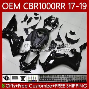 OEM Body + Tank para Honda CBR 1000CC 1000 CBR1000 RR CC 17-19 Bodywork 75NO.79 CBR 1000rr CBR1000RR 17 18 19 CBR1000CC 2017 2018 2019 Injeção Molde Lustroso Black