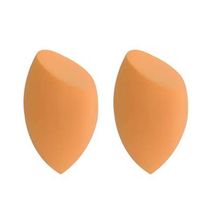 Real RT Miracle Complexion Makeup Svampar Orange Non-Latex Curved Sponged Egg Puff med kod Ingen Box för Ansikte Fundament Powder Cosmetics Skönhet Svampverktyg