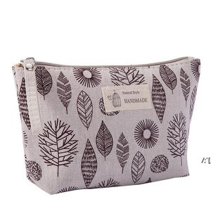 Cosmetic Bags Cotton Linen Makeup Bag Travel Phone Pouch Women Coin Clutch Sundries Storage Bags Korea Trend Plaid Animal LJJF14213