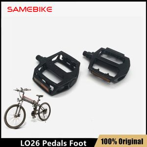Original Cykelpedaler Fot för SameBike LO26 Elektrisk cykel Anti-Slip Plat Footboard Bearing Quick Release Bikes Tillbehör