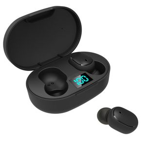 Batterie Für Headset großhandel-TWS Bluetooth Kopfhörer E6s Smart Digital Display Wireless Sport Headset Batterieaufforderung In Ear Stereo Mini Headset