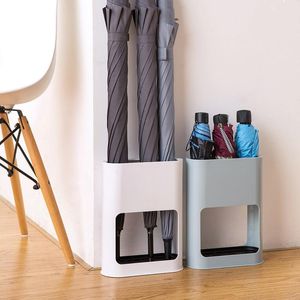 Hooks & Rails Practical Umbrella Storage Rack Bucket Holder Wall Stand Drain Shelf Office Home Organizer