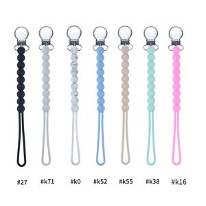 Silicone Bebê Chupeta Clipes Anti-Drop Chain Suiter Titular Beething Bead Bead Titulares Infantil Brinquedos Chewable YFA3006
