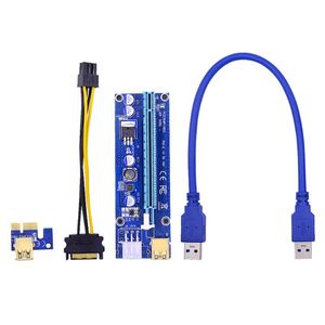 Computer Cables & Connectors Golden 009S PCI-E Riser Card VER009 PCIE 1X To 16X Extender 6Pin Power 1M 0.6M 0.3M USB 3.0 Cable For Video Ada