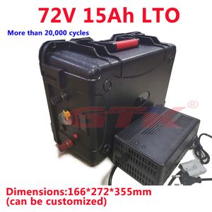 Su geçirmez 72 V 15Ah Lityum Titanate Pil 20000 Kez Döngüsü Yaşam 2.4 V LTO Hücreler Tekne Yedekleme Güç Forklift + 5A Şarj