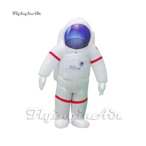 Spersonalizowany Walking Nadmuchiwany Spaceuit 2m Biały Dorosły Wearable Blow Up Astronaut Costume na Parade Event Show